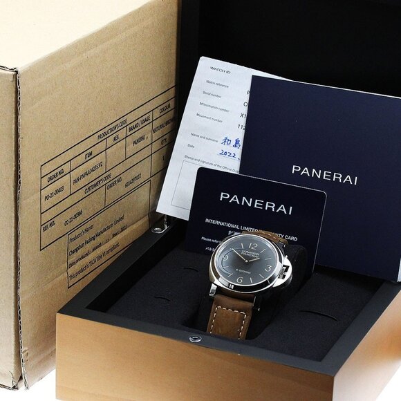 PANERAI Luminor base PAM00914 8 days black Dial Hand Winding Men's Watch - Picture 1 of 8